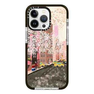 For iPhone 12 Pro Simple Illustration Pattern Full Coverage Phone Case(Spring Scene B)