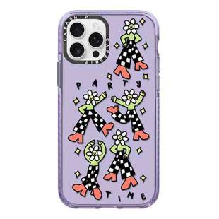 For iPhone 12 Pro Max Simple Illustration Pattern Full Coverage Phone Case(Happy Party C)