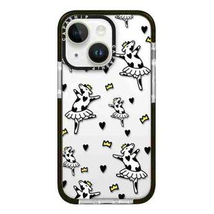 For iPhone 13 Simple Illustration Pattern Full Coverage Phone Case(Funny Cow B)