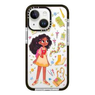 For iPhone 13 Simple Illustration Pattern Full Coverage Phone Case(Girls Wardrobe B)