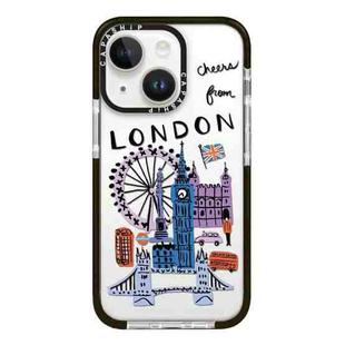 For iPhone 13 mini Simple Illustration Pattern Full Coverage Phone Case(City Landmark C)