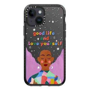 For iPhone 13 mini Simple Illustration Pattern Full Coverage Phone Case(Love Yourself B)
