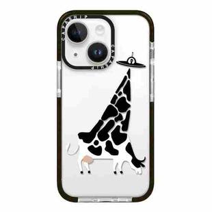 For iPhone 13 mini Simple Illustration Pattern Full Coverage Phone Case(Funny Cow A)