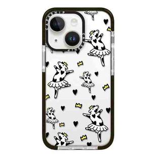 For iPhone 13 mini Simple Illustration Pattern Full Coverage Phone Case(Funny Cow B)