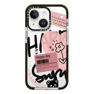 For iPhone 13 mini Simple Illustration Pattern Full Coverage Phone Case(Happy Every Day A)