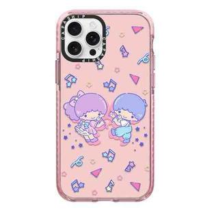 For iPhone 13 Pro Max Simple Illustration Pattern Full Coverage Phone Case(Twin Stars B)