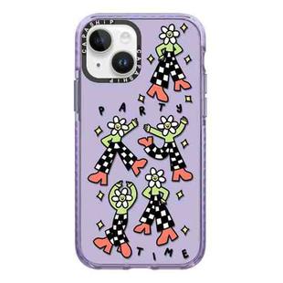 For iPhone 14 Plus Simple Illustration Pattern Full Coverage Phone Case(Happy Party C)