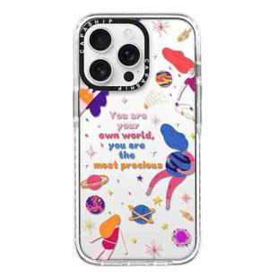 For iPhone 14 Pro Max Simple Illustration Pattern Full Coverage Phone Case(Love Yourself A)