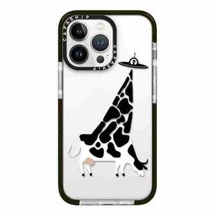 For iPhone 15 Pro Max Simple Illustration Pattern Full Coverage Phone Case(Funny Cow A)