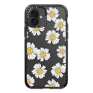 For iPhone 16 Simple Illustration Pattern Full Coverage Phone Case(Daisy)