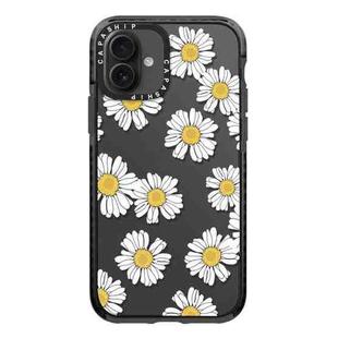 For iPhone 16 Plus Simple Illustration Pattern Full Coverage Phone Case(Daisy)