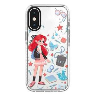 For iPhone X / XS Simple Illustration Pattern Full Coverage Phone Case(Girls Wardrobe A)