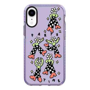 For iPhone XR Simple Illustration Pattern Full Coverage Phone Case(Happy Party C)