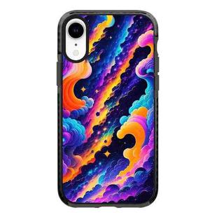 For iPhone XR Simple Illustration Pattern Full Coverage Phone Case(Colorful Clouds B)