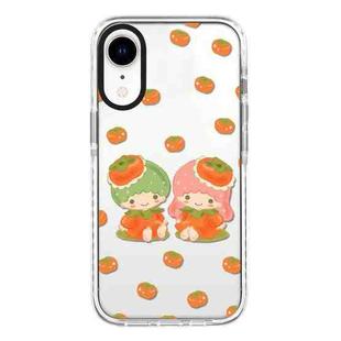 For iPhone XR Simple Illustration Pattern Full Coverage Phone Case(Twin Stars A)