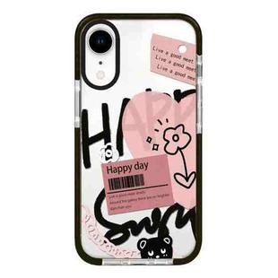 For iPhone XR Simple Illustration Pattern Full Coverage Phone Case(Happy Every Day A)