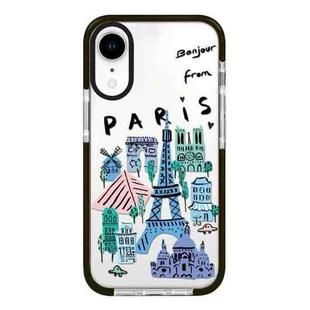 For iPhone XR Simple Illustration Pattern Full Coverage Phone Case(City Landmark B)