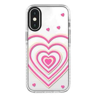 For iPhone XS Max Simple Illustration Pattern Full Coverage Phone Case(3D Love)