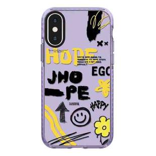 For iPhone XS Max Simple Illustration Pattern Full Coverage Phone Case(Happy Every Day B)