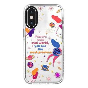 For iPhone XS Max Simple Illustration Pattern Full Coverage Phone Case(Love Yourself A)