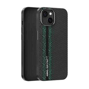 For iPhone 15 Plus ABEEL 6D Micro Relief MagSafe Magnetic Phone Case(Green)