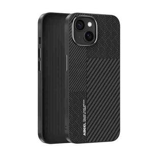 For iPhone 15 Plus ABEEL 6D Micro Relief MagSafe Magnetic Phone Case(Carbon Fiber Black)