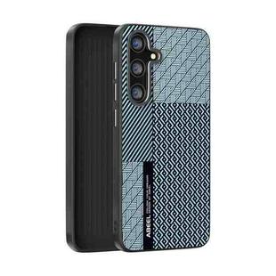 For Samsung Galaxy S24 FE 5G ABEEL 6D Micro Relief MagSafe Magnetic Phone Case(Carbon Fiber Blue)