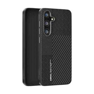 For Samsung Galaxy S24+ 5G ABEEL 6D Micro Relief MagSafe Magnetic Phone Case(Carbon Fiber Black)