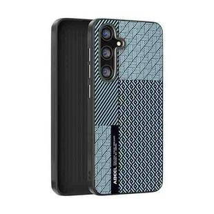 For Samsung Galaxy S24+ 5G ABEEL 6D Micro Relief MagSafe Magnetic Phone Case(Carbon Fiber Blue)