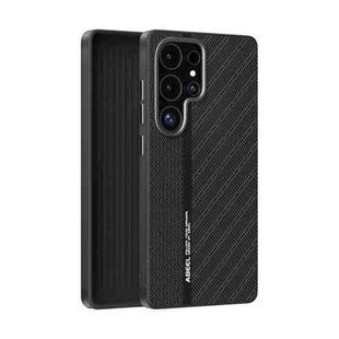 For Samsung Galaxy S25 Ultra 5G ABEEL 6D Micro Relief MagSafe Magnetic Phone Case(Black)