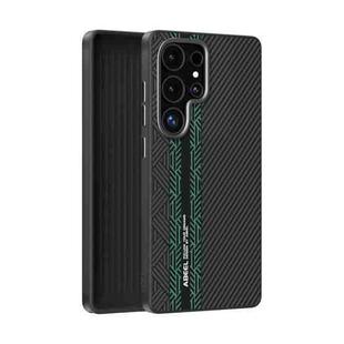 For Samsung Galaxy S25 Ultra 5G ABEEL 6D Micro Relief MagSafe Magnetic Phone Case(Green)