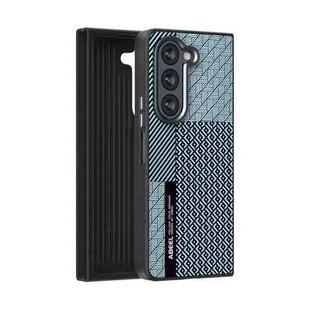 For Samsung Galaxy Z Fold5 5G ABEEL 6D Micro Relief MagSafe Magnetic Phone Case(Carbon Fiber Blue)