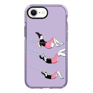 For iPhone 7 / 8 / SE 2020 2022 Simple Illustration Pattern Full Coverage Phone Case(Happy Friend C)