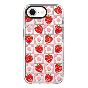 For iPhone 7 / 8 / SE 2020 2022 Simple Illustration Pattern Full Coverage Phone Case(Love Strawberry Flower)