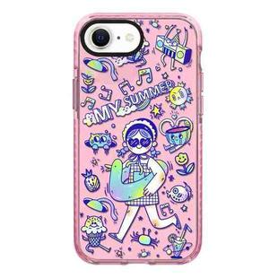 For iPhone 7 / 8 / SE 2020 2022 Simple Illustration Pattern Full Coverage Phone Case(Summer Vacation A)