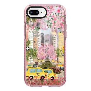 For iPhone 7 Plus / 8 Plus Simple Illustration Pattern Full Coverage Phone Case(Spring Scene C)