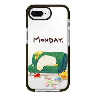 For iPhone 7 Plus / 8 Plus Simple Illustration Pattern Full Coverage Phone Case(Sleeping Duck A)