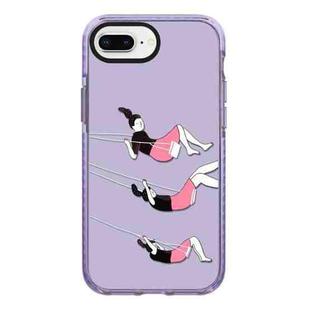 For iPhone 7 Plus / 8 Plus Simple Illustration Pattern Full Coverage Phone Case(Happy Friend C)