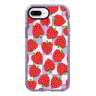 For iPhone 7 Plus / 8 Plus Simple Illustration Pattern Full Coverage Phone Case(Love Strawberry)