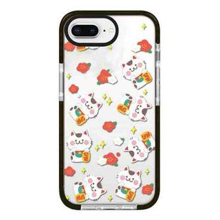 For iPhone 7 Plus / 8 Plus Simple Illustration Pattern Full Coverage Phone Case(Lucky Cat A)