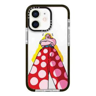 For iPhone 11 Simple Illustration Pattern Full Coverage Phone Case(Personality Girl B)