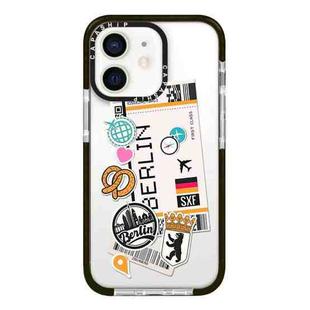 For iPhone 11 Simple Illustration Pattern Full Coverage Phone Case(Travel Ticket A)