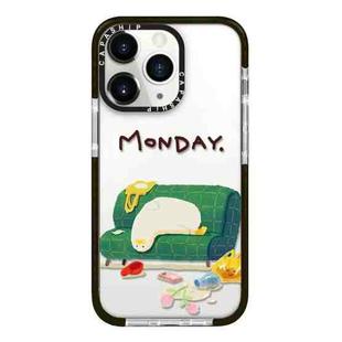 For iPhone 11 Pro Simple Illustration Pattern Full Coverage Phone Case(Sleeping Duck A)