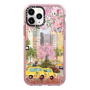 For iPhone 11 Pro Max Simple Illustration Pattern Full Coverage Phone Case(Spring Scene C)