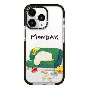 For iPhone 11 Pro Max Simple Illustration Pattern Full Coverage Phone Case(Sleeping Duck A)