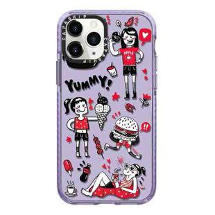 For iPhone 11 Pro Max Simple Illustration Pattern Full Coverage Phone Case(Summer Vacation B)