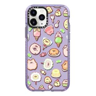 For iPhone 11 Pro Max Simple Illustration Pattern Full Coverage Phone Case(Ice Cream Piglet)