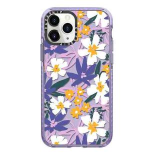 For iPhone 11 Pro Max Simple Illustration Pattern Full Coverage Phone Case(Fresh Flower A)