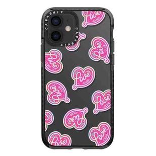 For iPhone 12 Simple Illustration Pattern Full Coverage Phone Case(Love Club B)