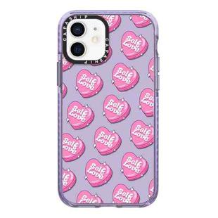 For iPhone 12 Simple Illustration Pattern Full Coverage Phone Case(Love Club C)